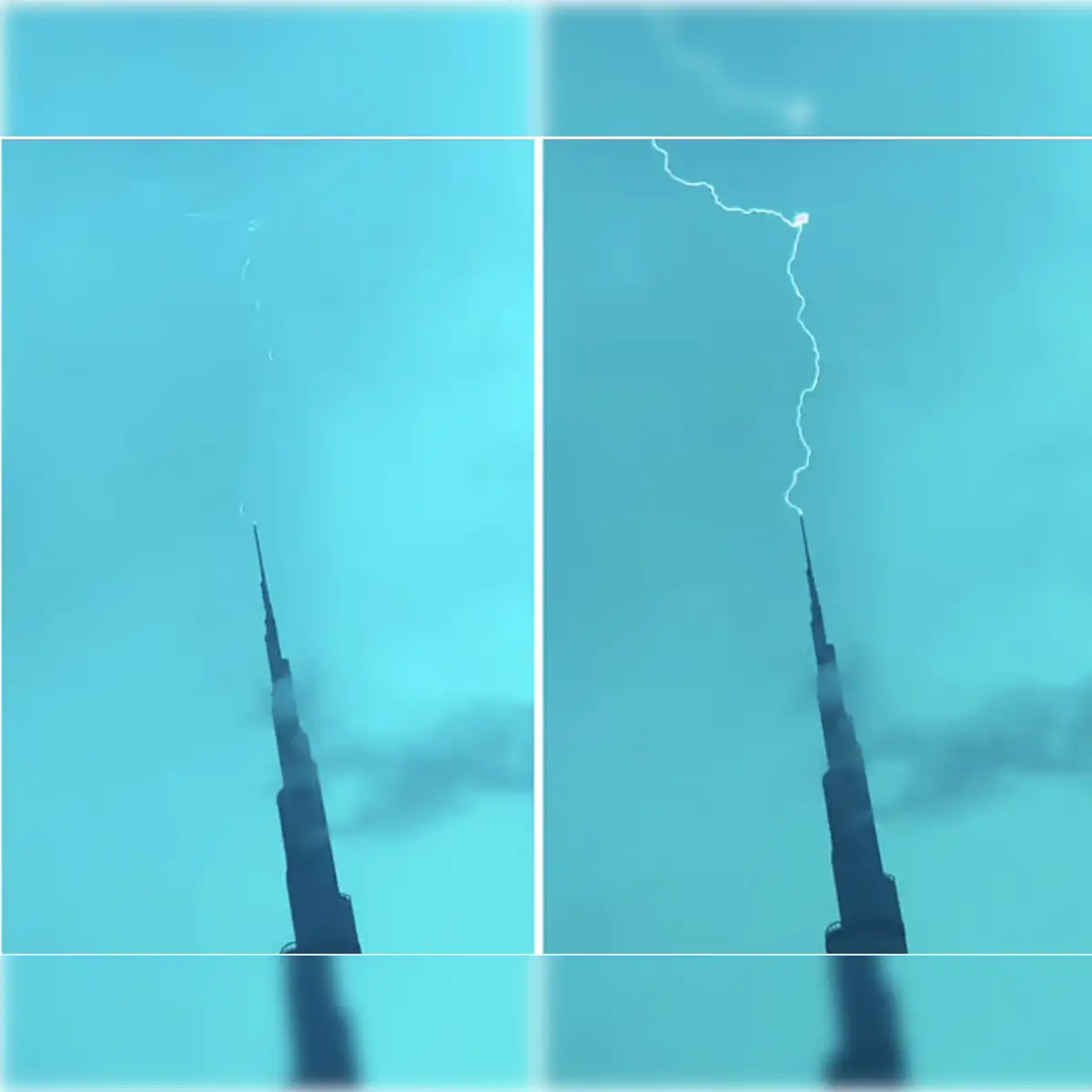 UAE rain alert: As lightning strikes Burj Khalifa, Dubai Crown Prince  shares mesmerising video; internet stunned by dramatic clip - The Economic  Times