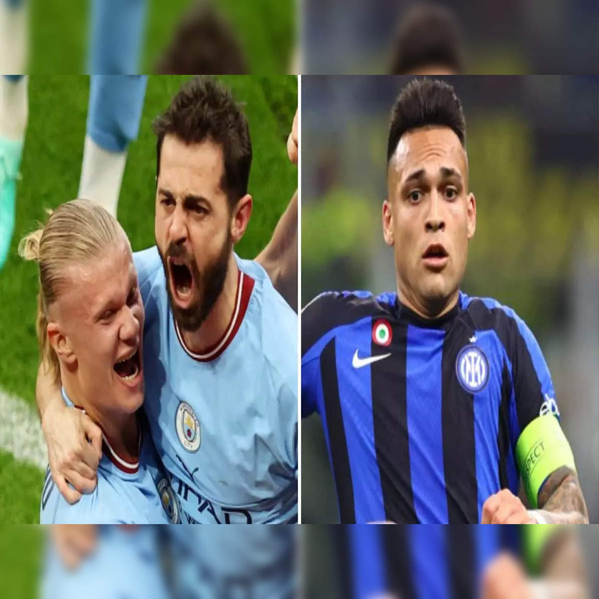 Manchester City vs Inter milan final champion Template