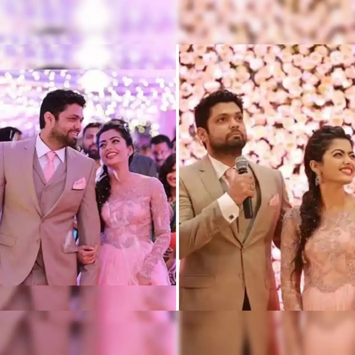rashmika engagement dress Nithiin's engagement
