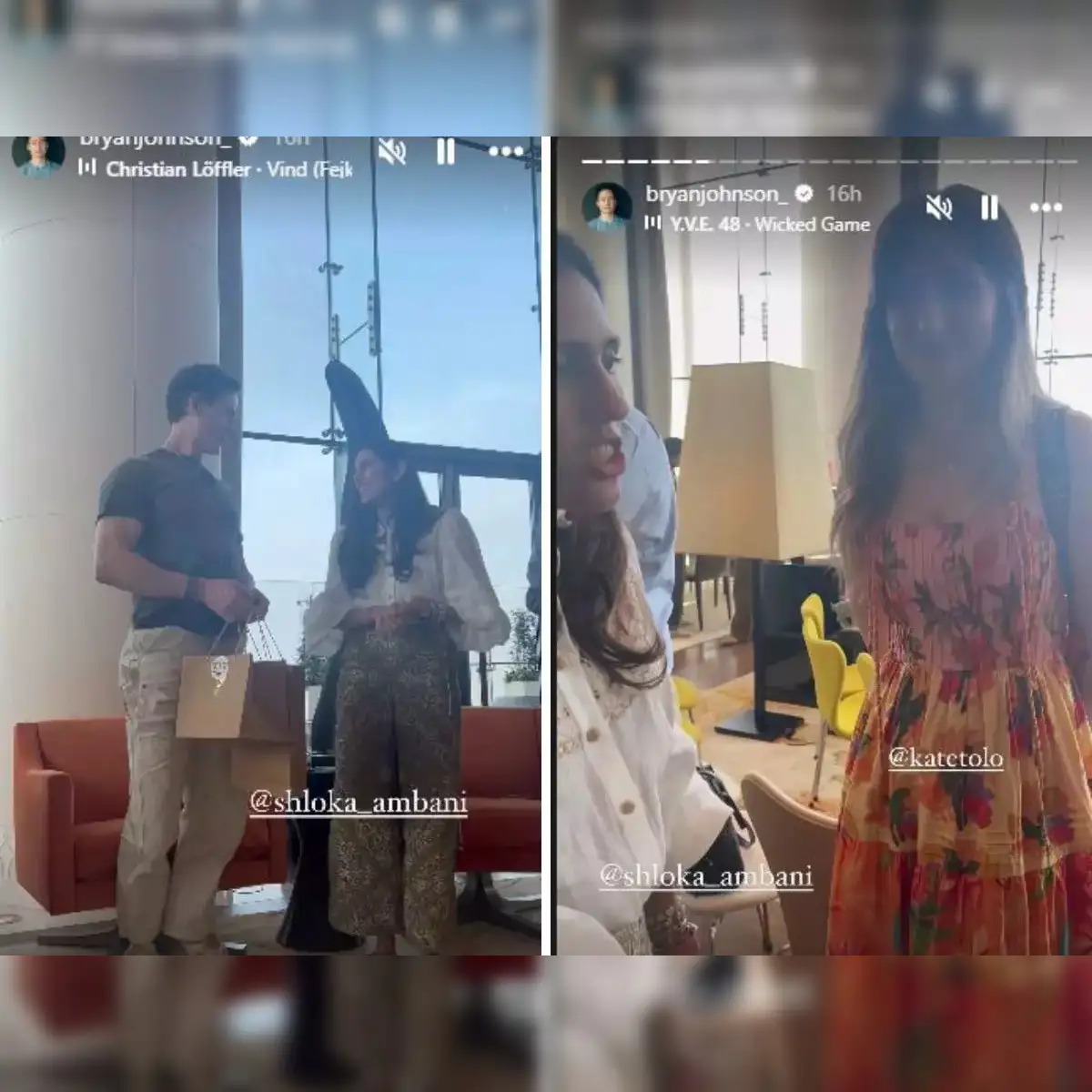 US tycoon Bryan Johnson hobnobs with the Ambanis at Antilla; pics with  Shloka Ambani go viral - The Economic Times