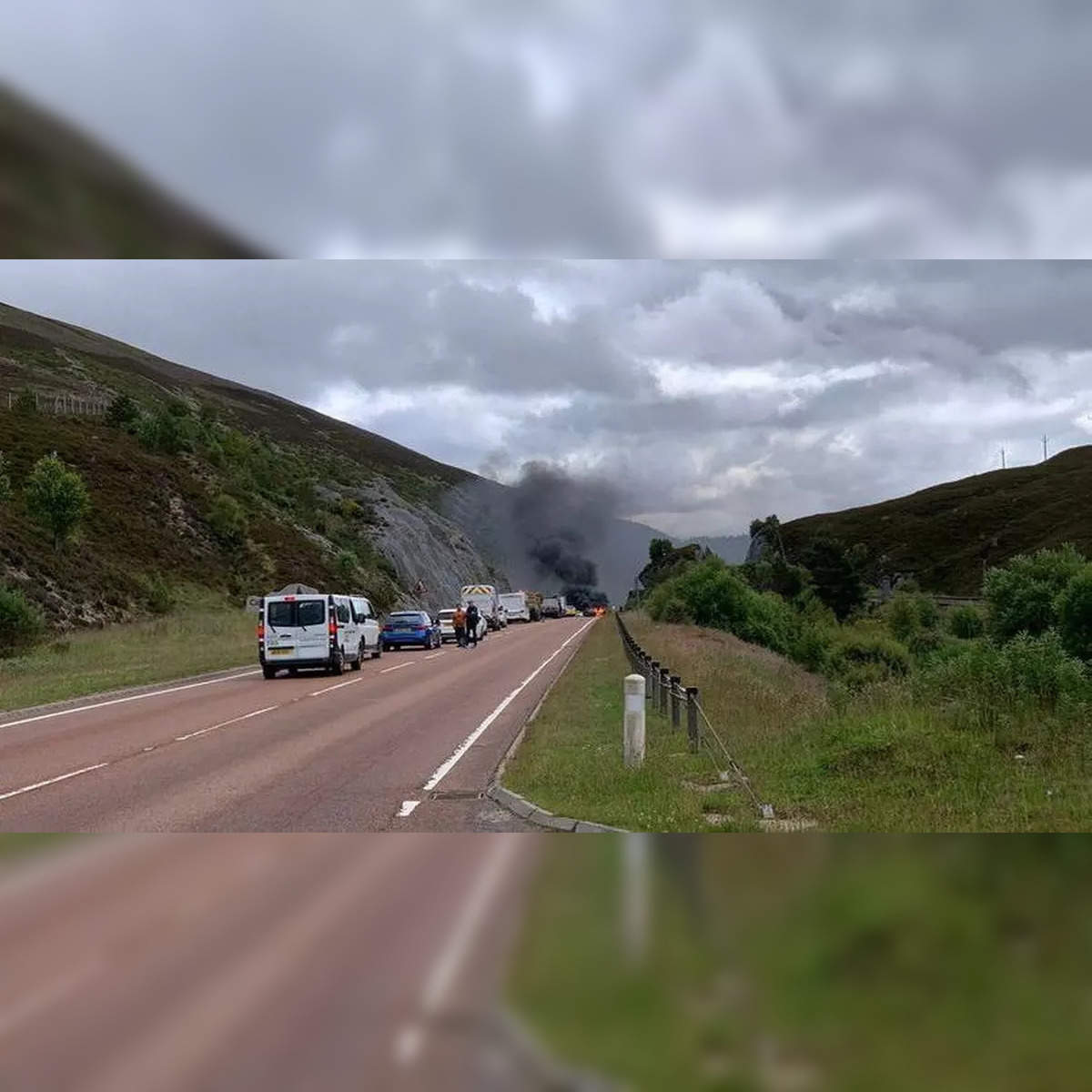 A9 Carrbridge Major heavy vehicles crash leads to closure of A9