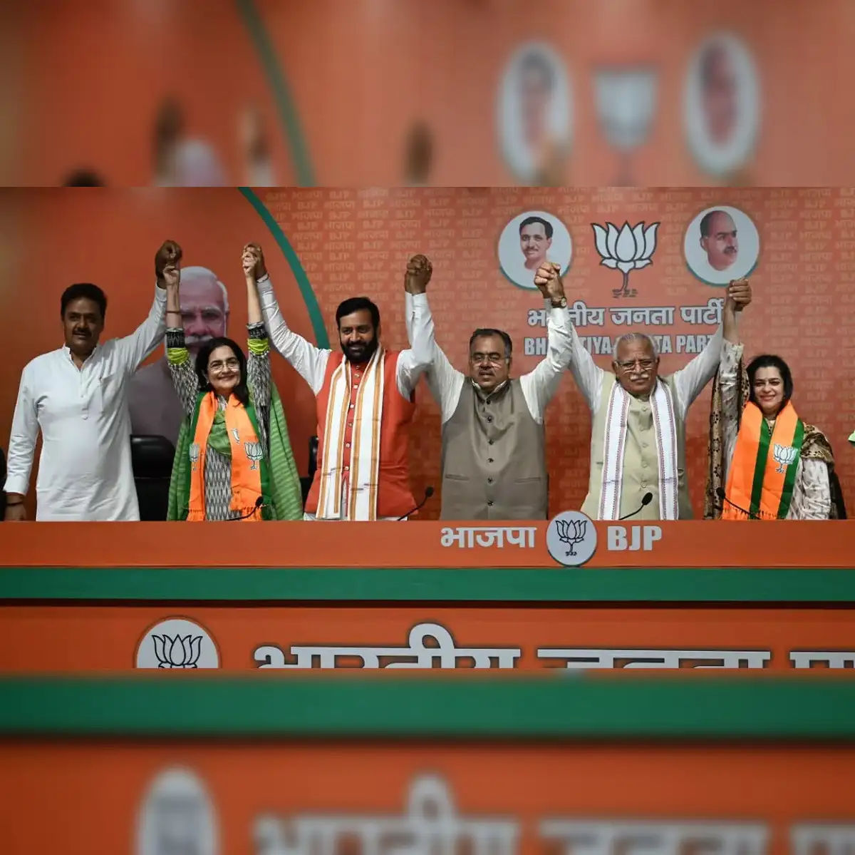 Former Haryana Congress leaders Kiran Choudhary, daughter Shruti Choudhry  join BJP - The Economic Times