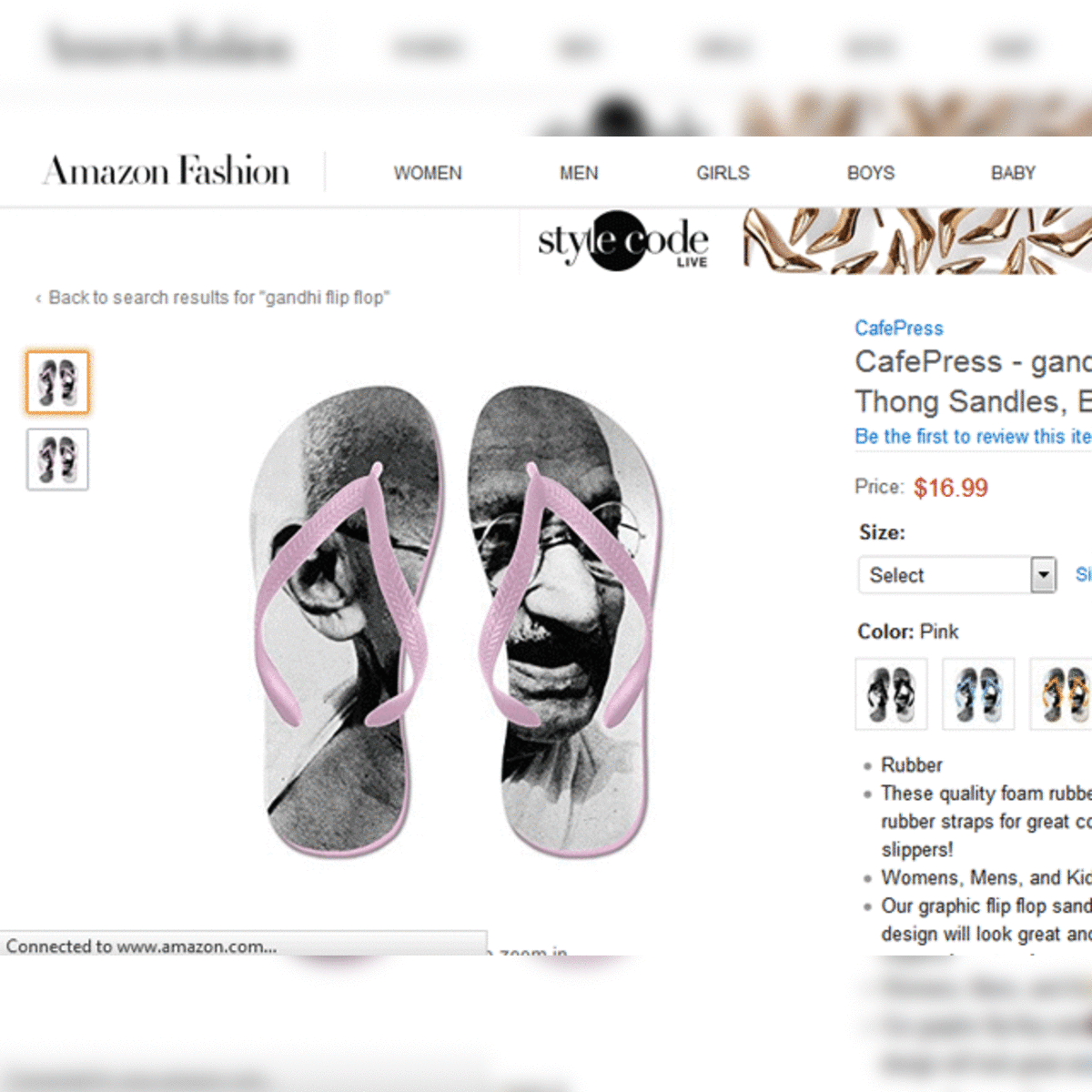 After Indian flag doormat, Amazon lists Mahatma Gandhi flip-flops for sale  | India News - The Indian Express