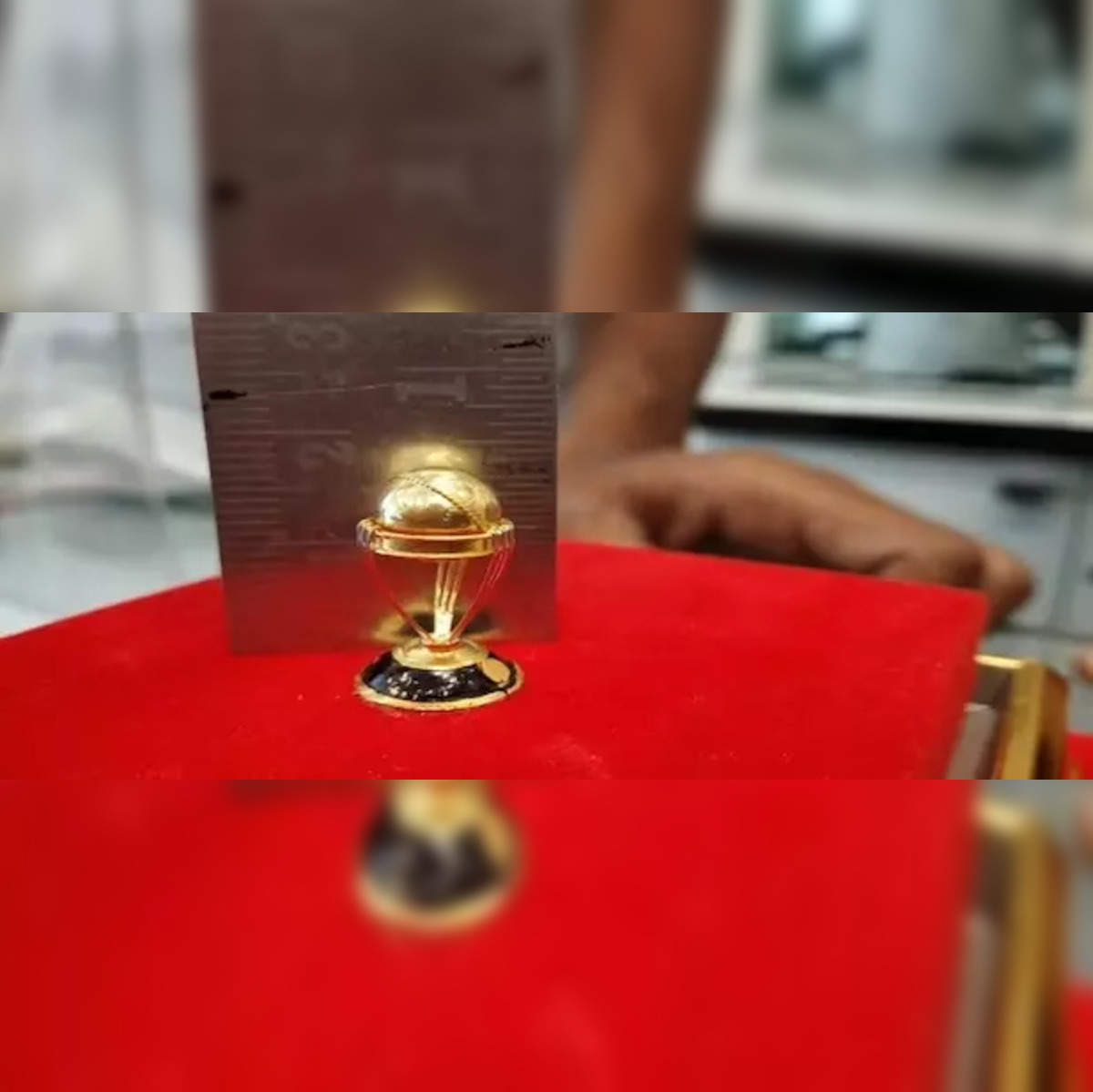 world cup: Ahmedabad jeweller crafts mini Gold World Cup Trophy