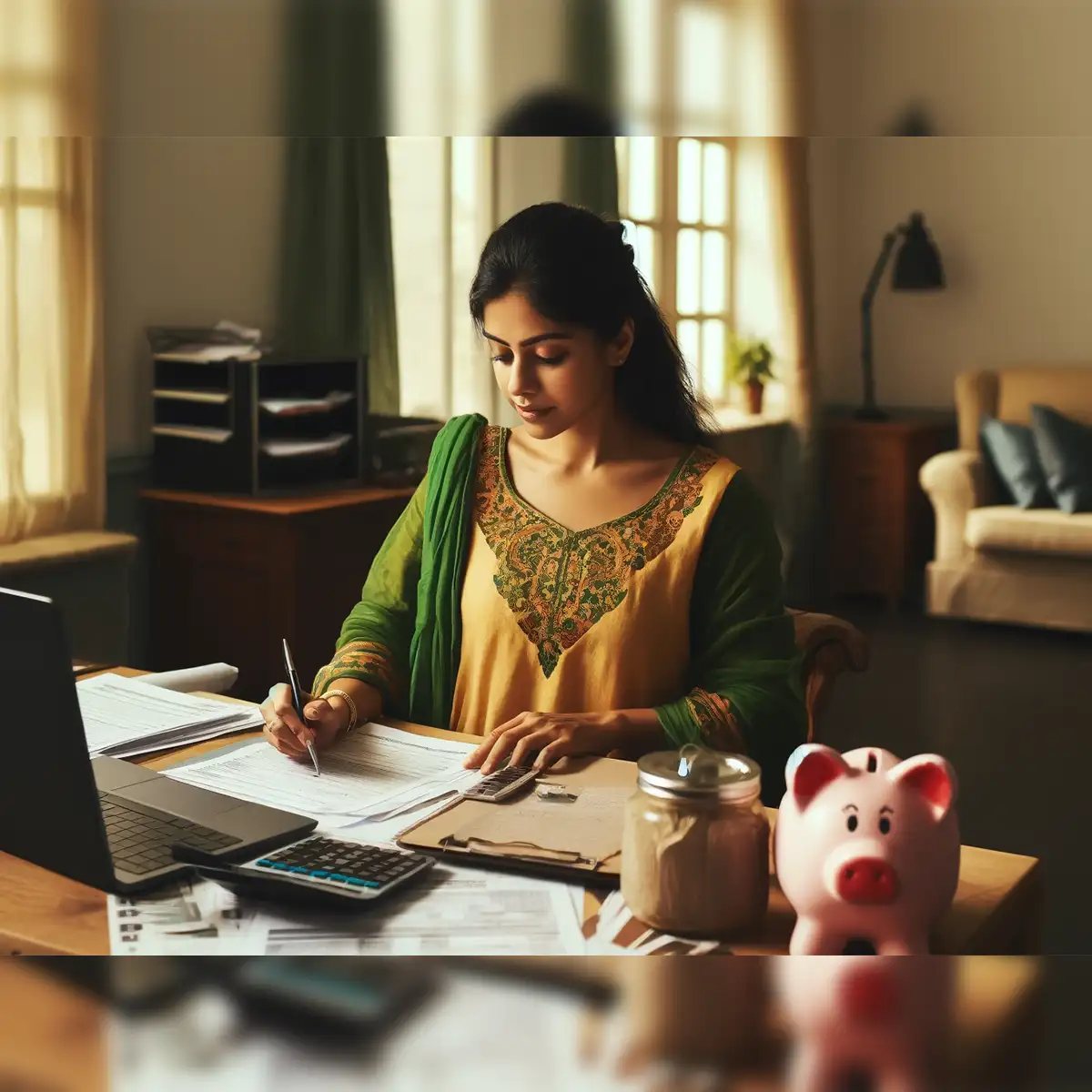 Income tax return: My wife is a homemaker who earns interest 