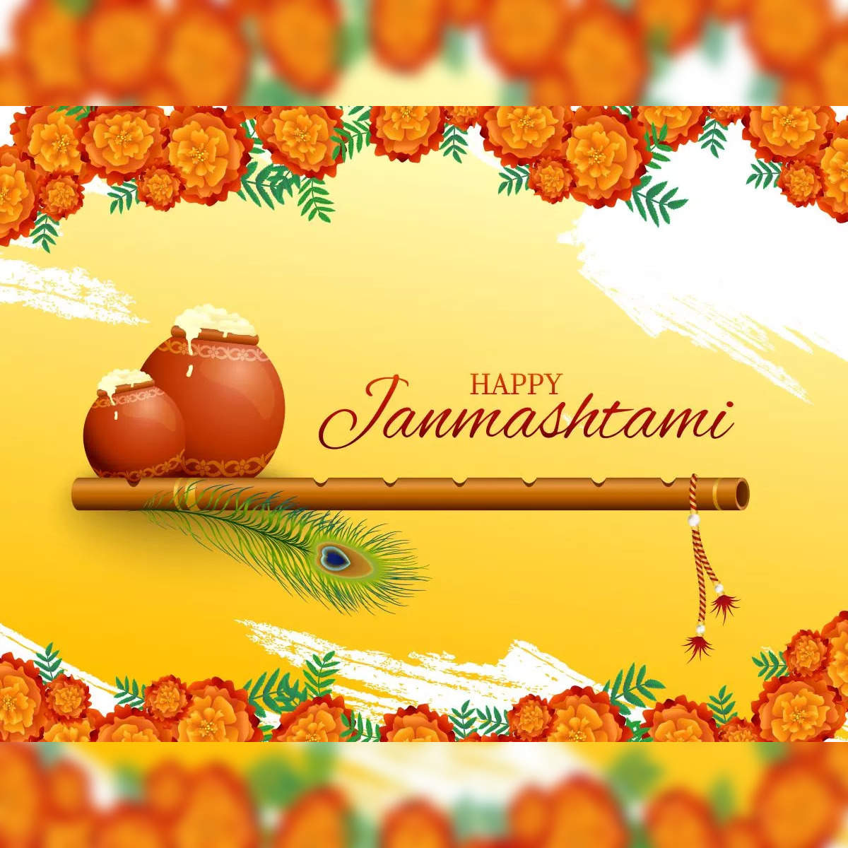 May Lord Krishna Always Shower His Blessings On You - Happy Janmashtami Logo  Png Transparent PNG - 413x300 - Free Download on NicePNG