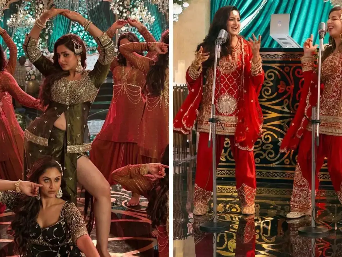 Jasmine Sandlas and cast in Shararat shoot from Dhurandhar