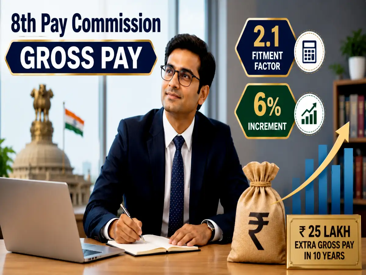 8th Pay Commission salary calculator: How Level 10 employees can get Rs 25 lakh extra gross salary in 10 years at 6% annual increment rate