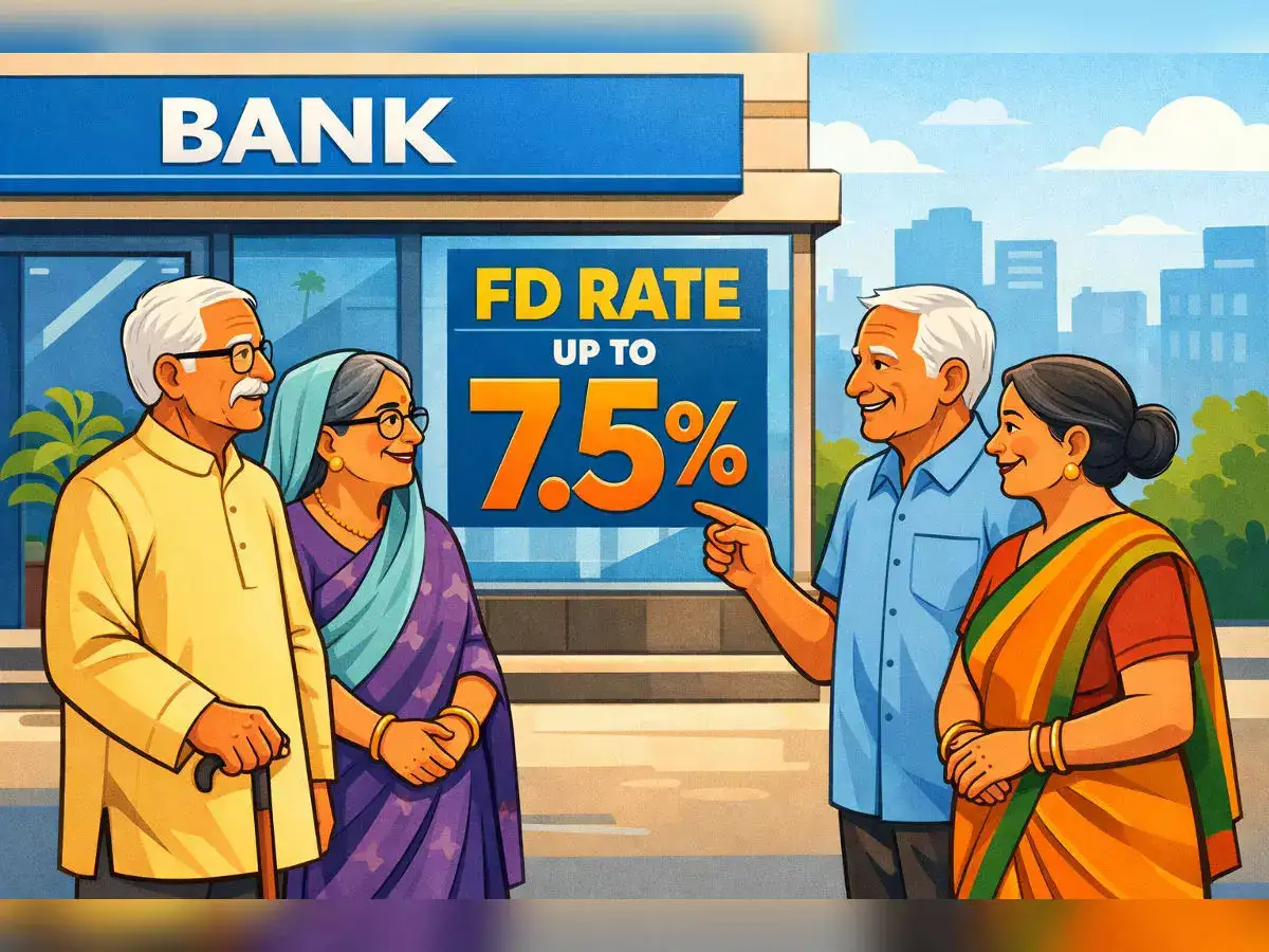 FD rate up to 7.5% for senior citizens investing for three years; Know full list of banks - The Economic Times