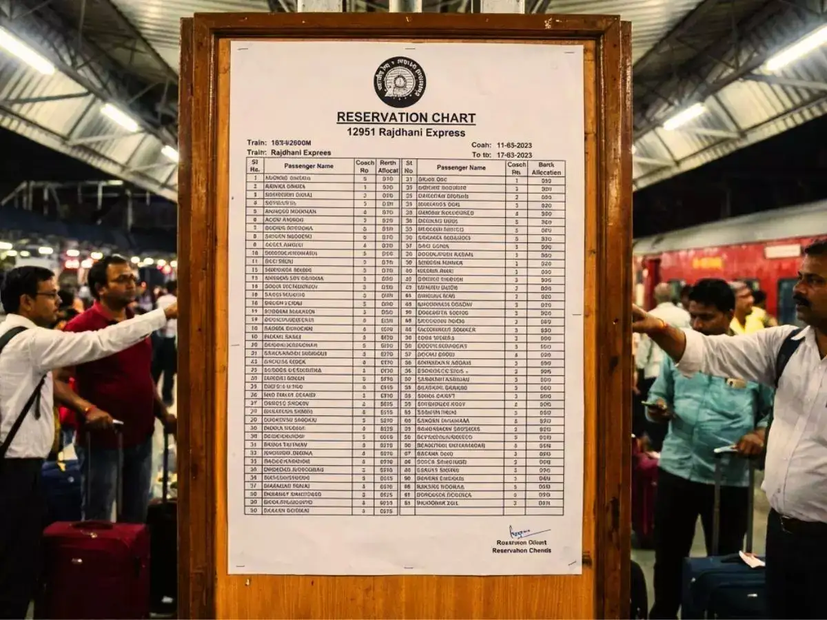 Irctc Reservation Chart List