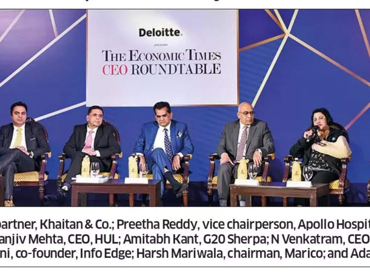 India Private Sector: ET CEO Roundtable: 'To deliver on promise, unleash  private sector's animal spirits' - The Economic Times