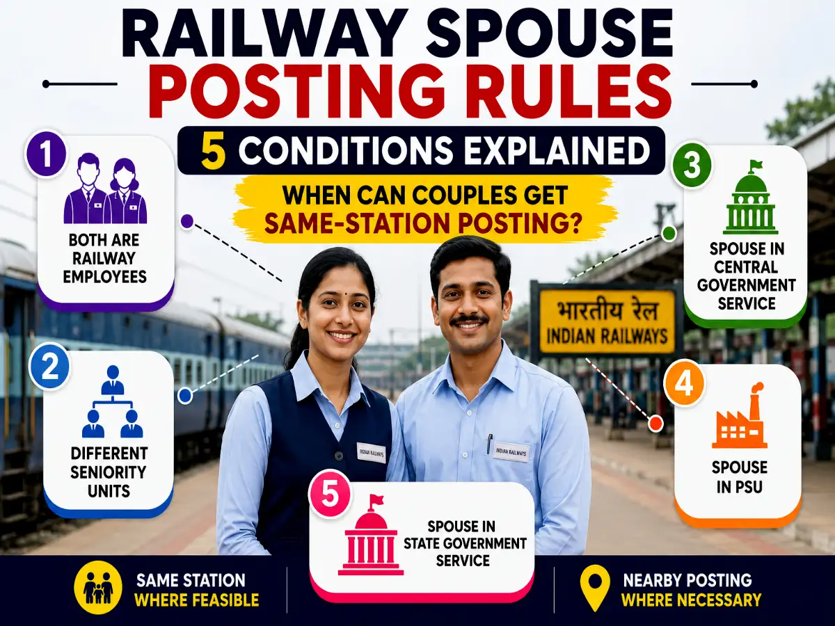 Easier job posting for husband and wife at the same place? Railway Board explains spouse-posting rules for employees