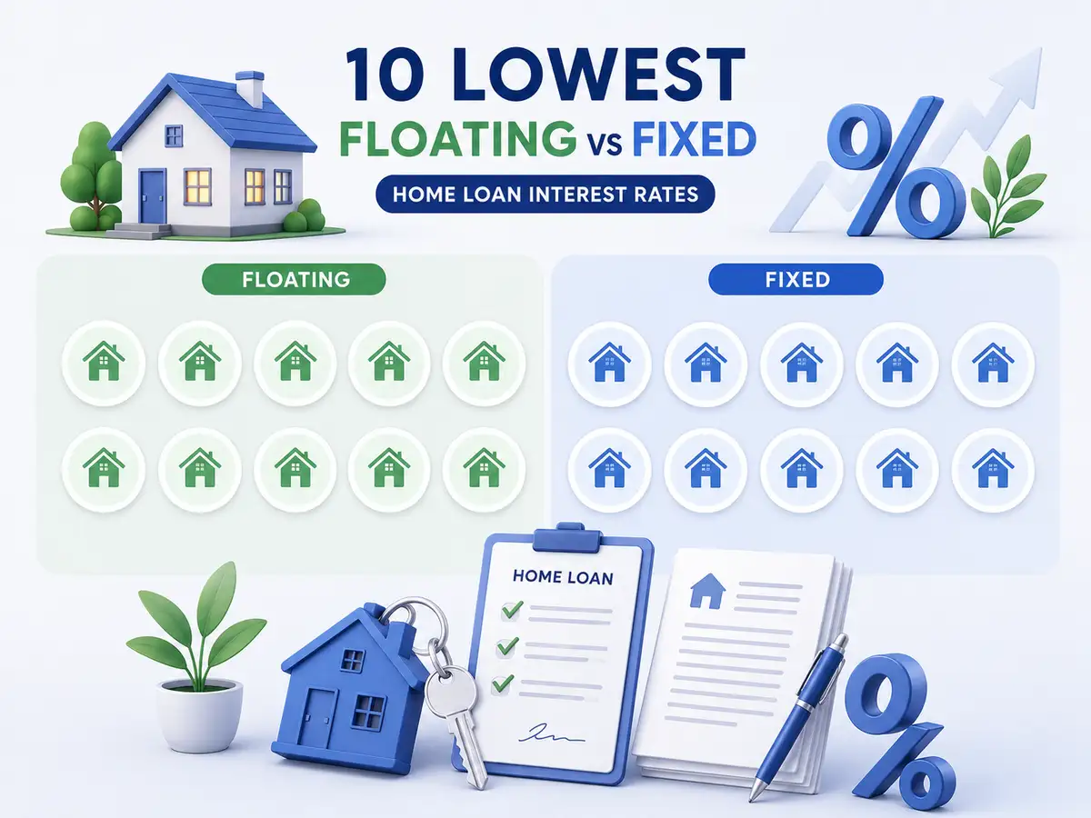 10 lowest floating vs fixed home loan interest rates: PNB, ICICI Bank, Bank of Baroda and more