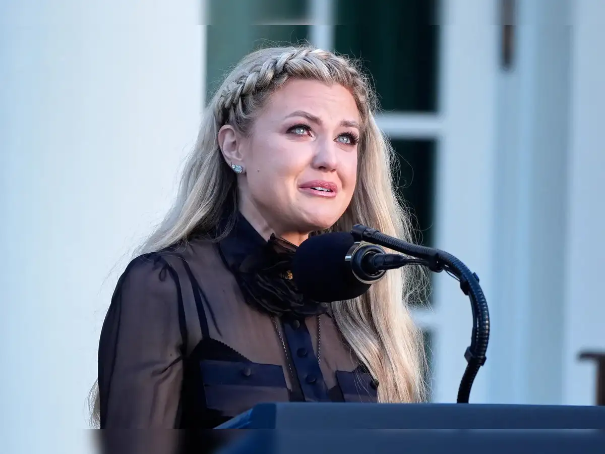 Erika Kirk fights back tears accepting Medal of Freedom for late husband Charlie Kirk: 'Happy birthday my Charlie' - The Economic Times