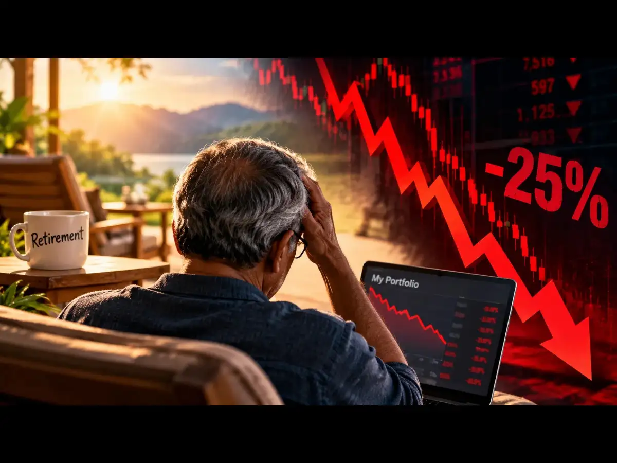 Market crash near or after retirement: Invested heavily in equities for high returns, but are you ready to withstand a 25% crash?