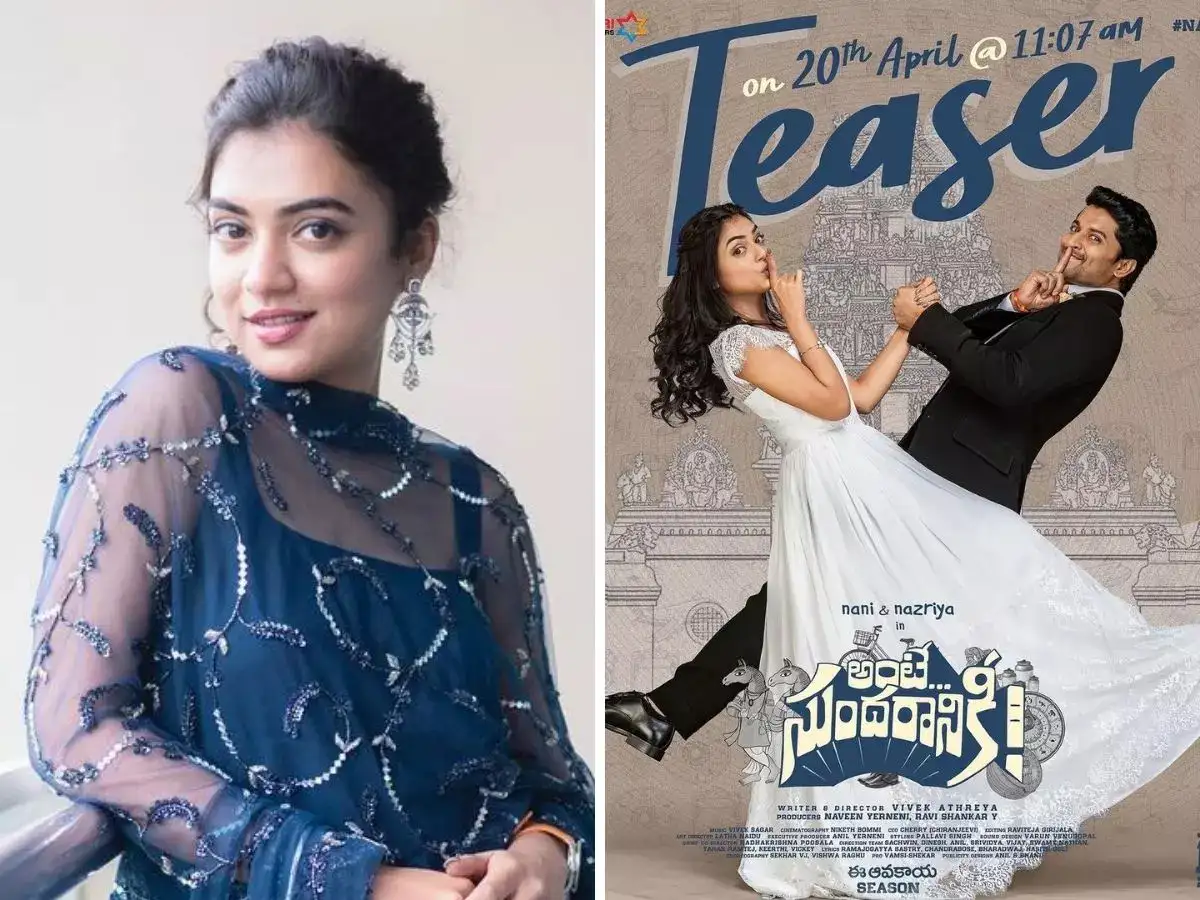 Nazriya Nazim | Ante Sundaraniki : Nazriya Nazim returns to rom-com after 8  yrs, makes Telugu debut in Nanis Ante Sundaraniki