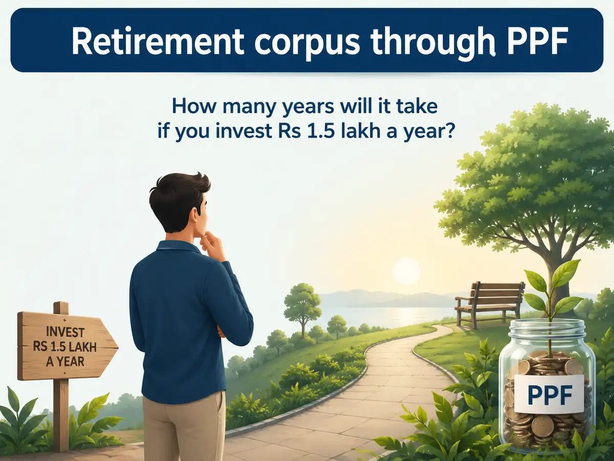 Rs 1 54 Crore Retirement Corpus Through Ppf How Many Years Will It Take If You Invest Rs 1 5 Lakh A Year