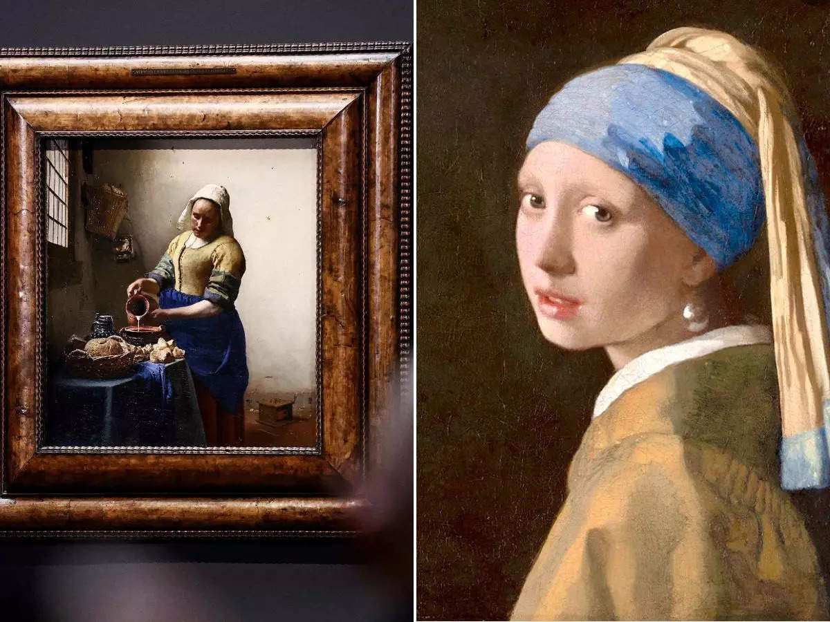 Blonde Girl with a Pearl Earring by Johannes Vermeer - wide 1