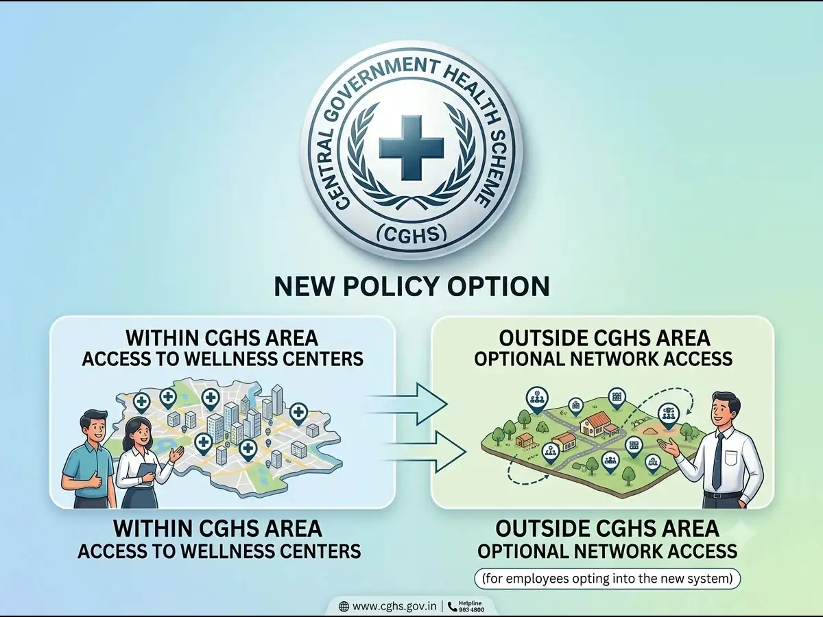 CGHS new rule: Central government employees outside CGHS areas can now opt for CGHS