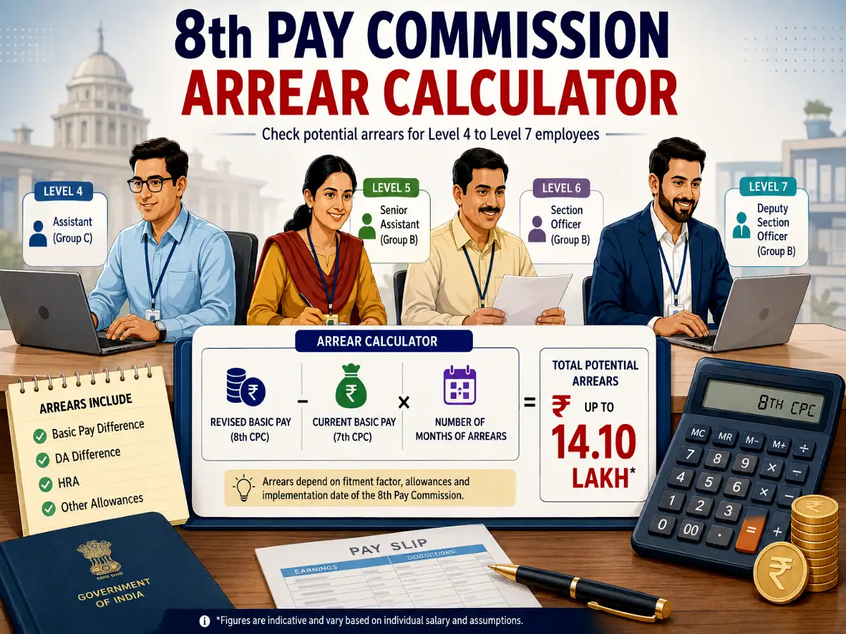 8th Pay Commission salary calculator: Can Level 4-7 employees get up to Rs 14.10 lakh in arrears?