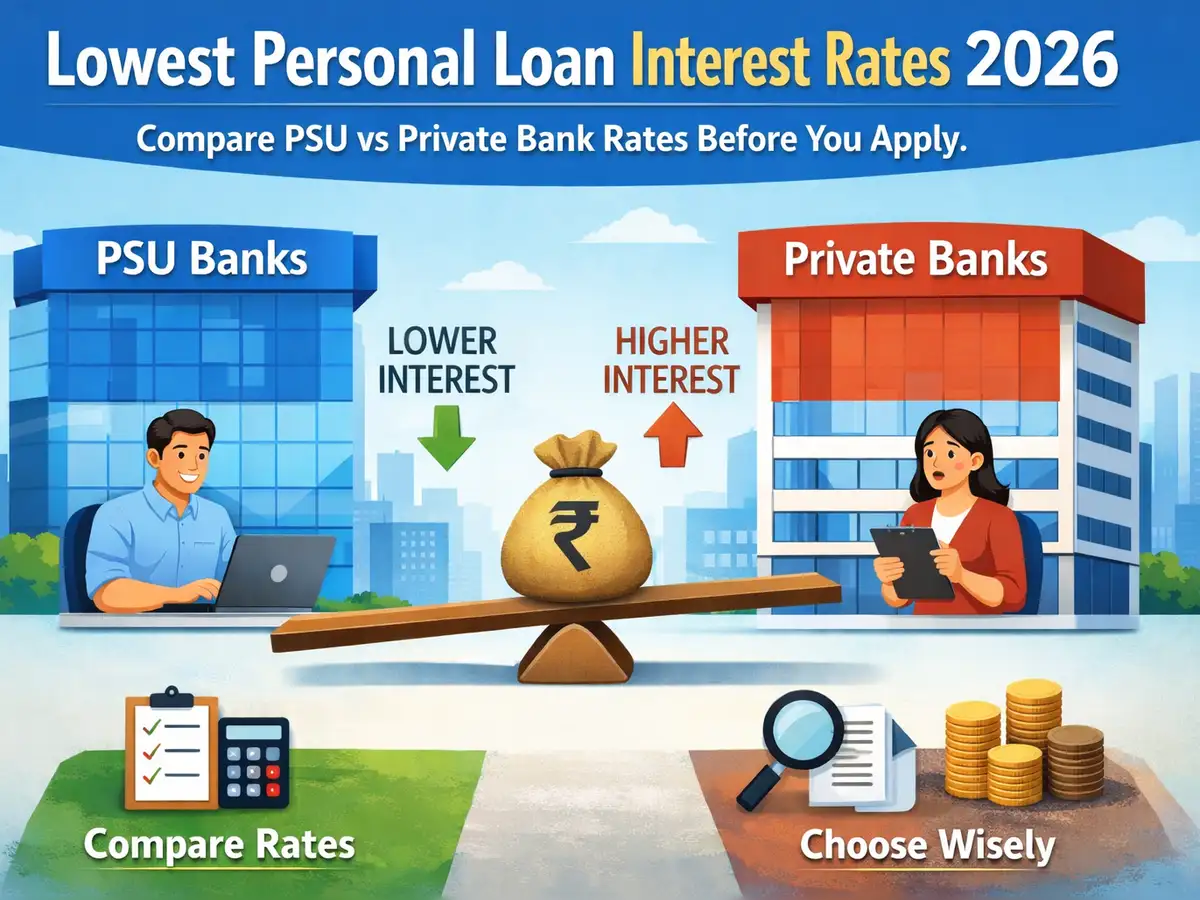 Personal loan interest rates from 8.75% in 2026: Compare PSU vs private bank rates before you apply
