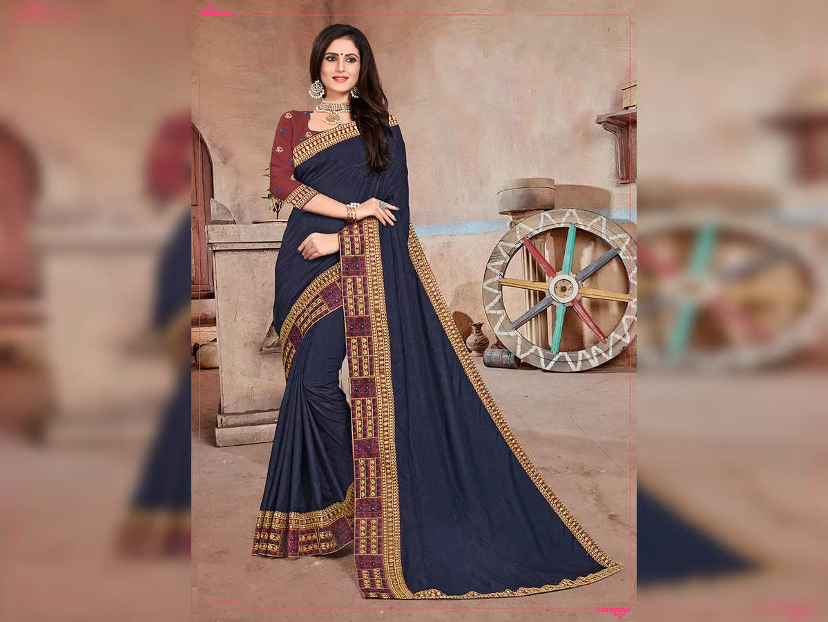 We are involved in trading and supplying a high quality range of Designer  Sarees. The… | Indian women fashion, Fashion clothes women, Plain saree  with heavy blouse