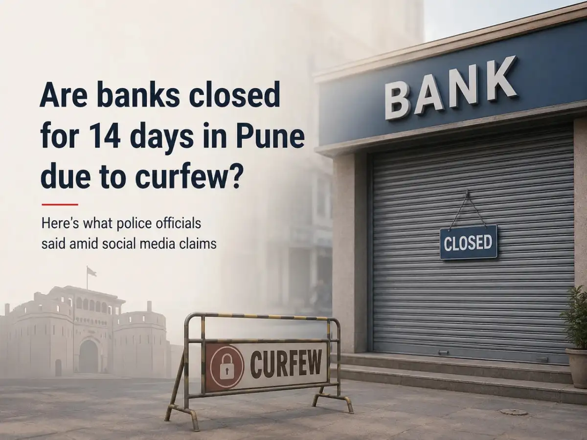 Banks closed for 14 days in Pune due to curfew?