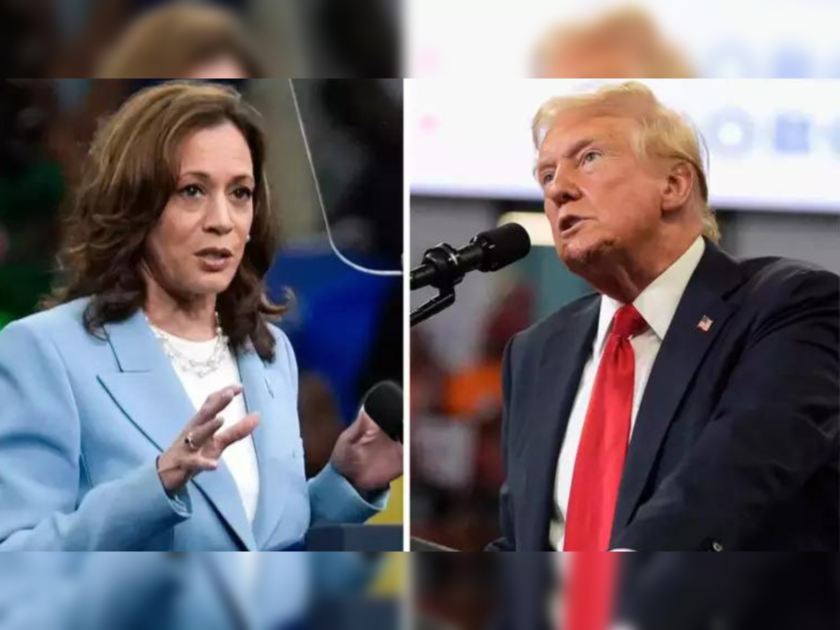 us elections: Kamala Harris criticises Donald Trump for taking photos at Arlington  National Cemetery, 'disrespecting sacred ground' - The Economic Times