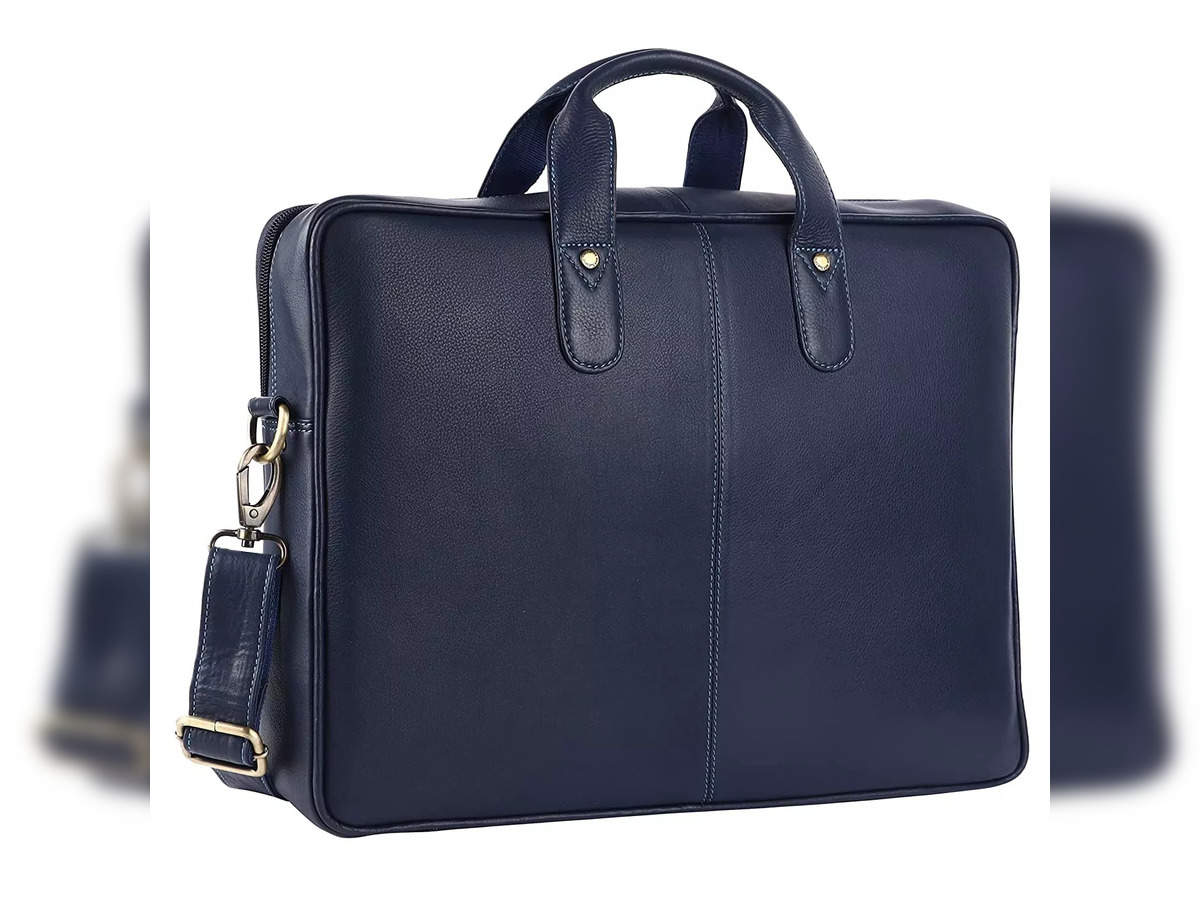 Dark Blue Designer Laptop Messenger Bag Waterproof Protective