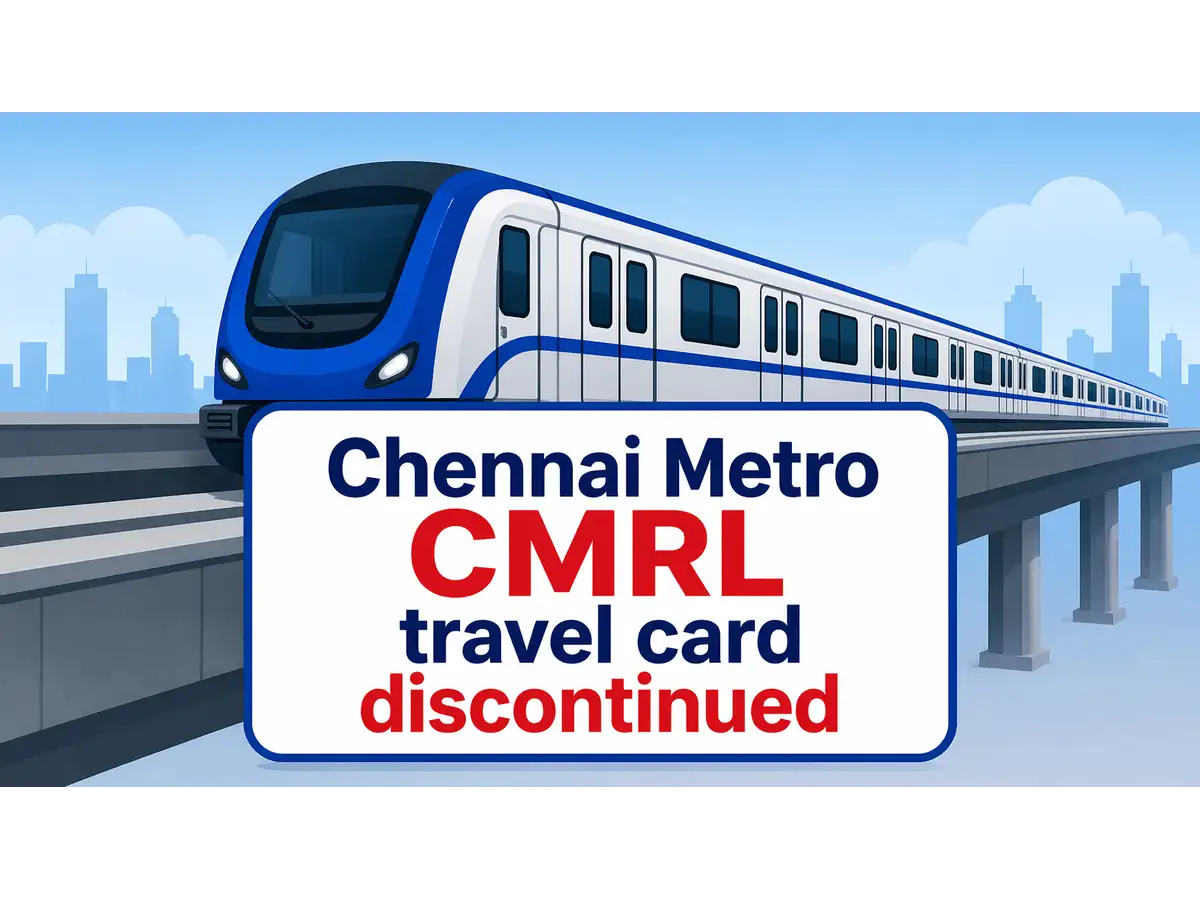 Chennai metro discontinues CMRL travel card and urges users to switch to Singara Chennai Card; Know what happens to your money