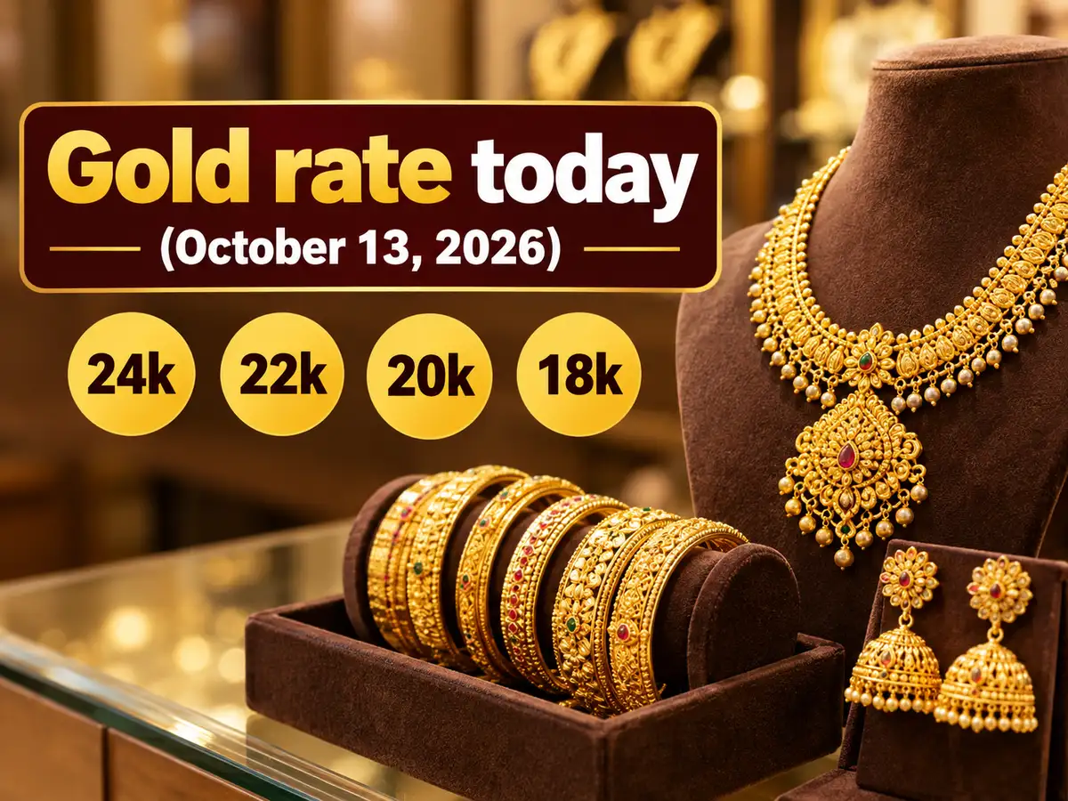 Gold rate today (October 13, 2026): Check 24k, 22k, 20k and 18k gold ...