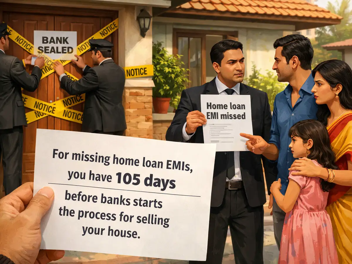 Missed home loan EMIs? Law gives you 105 days before bank can start auction of your house