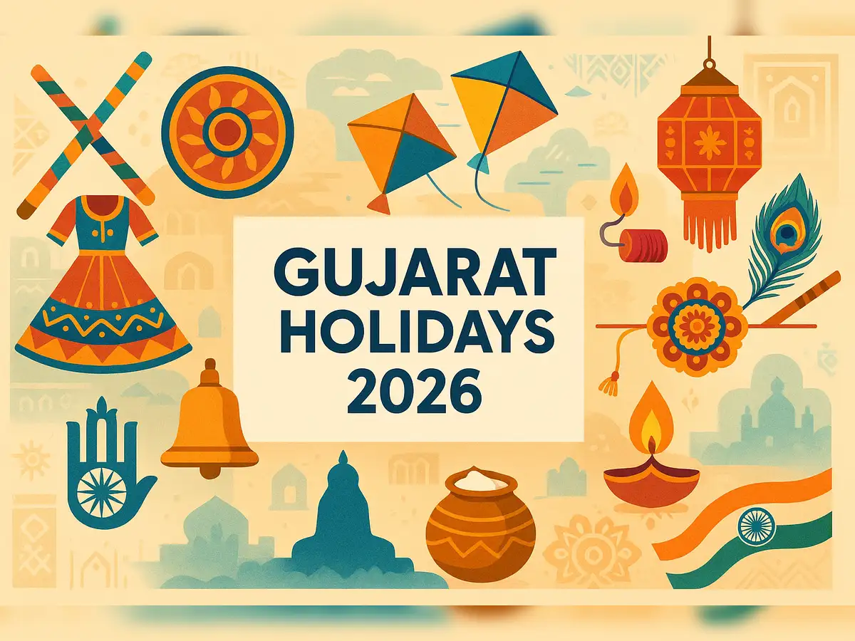 Gujarat public holidays 2026: Full list of Gujarat state government public and optional holidays in new year - The Economic Times