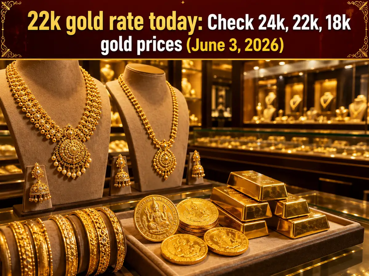 22k gold rate today: Check 24k, 22k, 18k gold prices (June 3, 2026) at Tanishq, Joyalukkas, Kalyan Jewellers, Malabar Gold & Diamonds and IBJA
