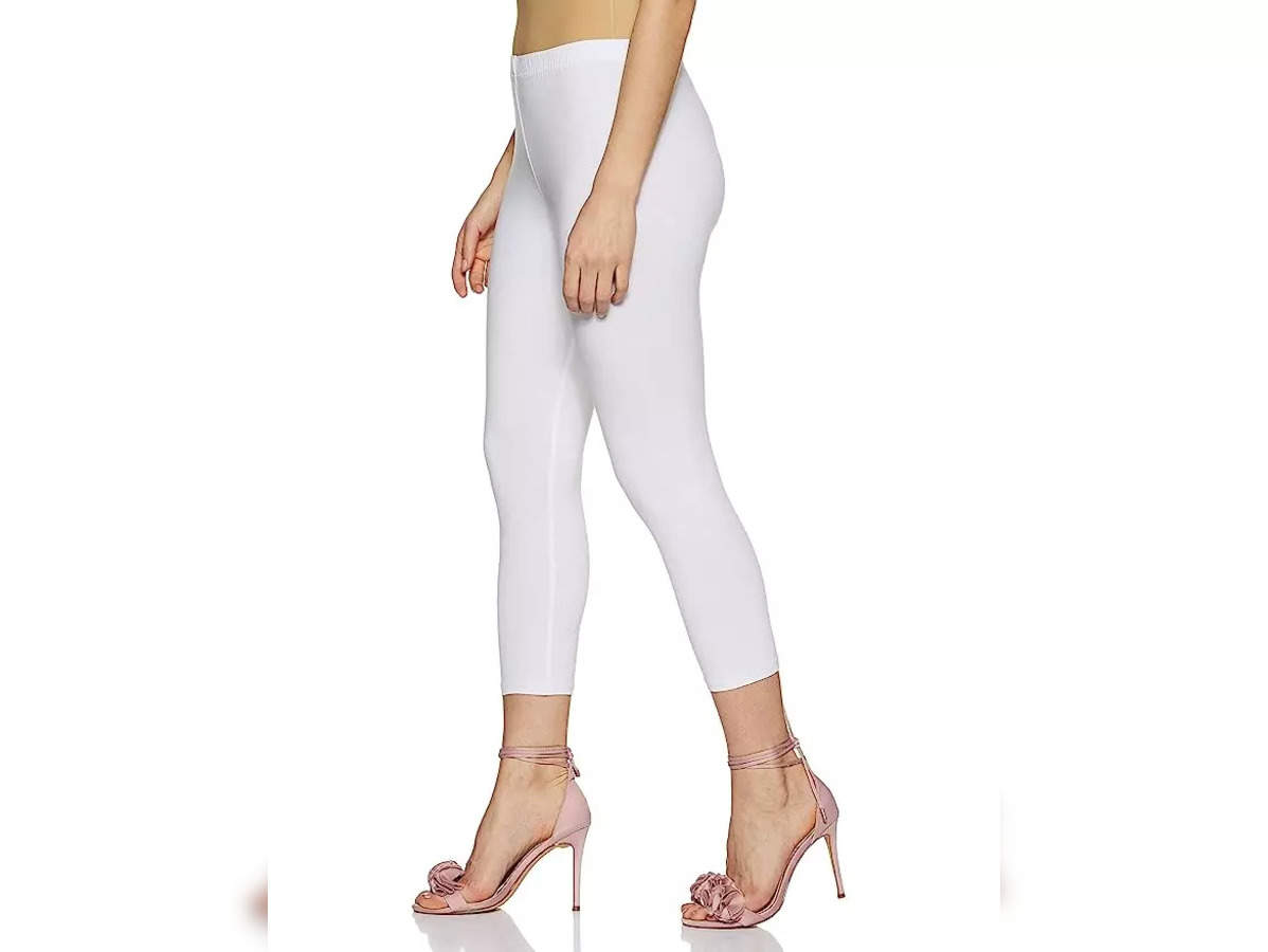Womens Bottom Capri Leggings Stretch Comfy Dailywear Capris Pants Slim  Fitted Solid Workout Yoga Legging for Women (XX-Large, White)