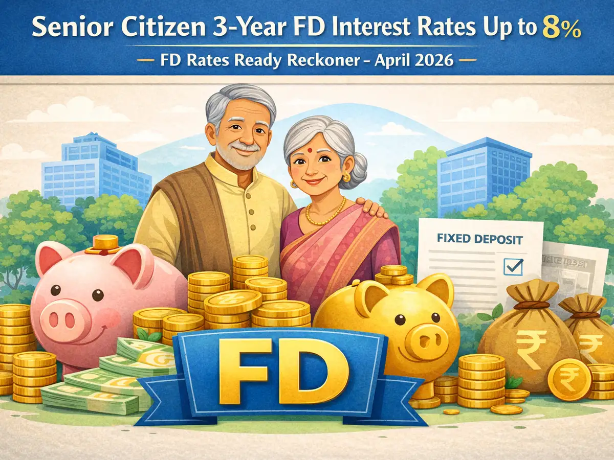 Senior citizen 3-year FD interest rates up to 8%: FD rates ready reckoner April 2026 for PSU, private and small finance banks