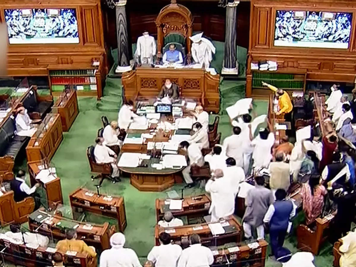 Lok Sabha proceedings adjourned for second time amid opposition uproar -  The Economic Times