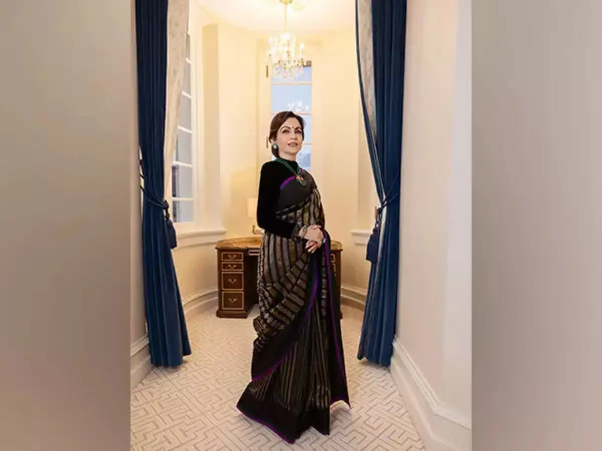slim fit dress slacks Golden Rose Elegance – Inspired by Nita Ambani main image 0