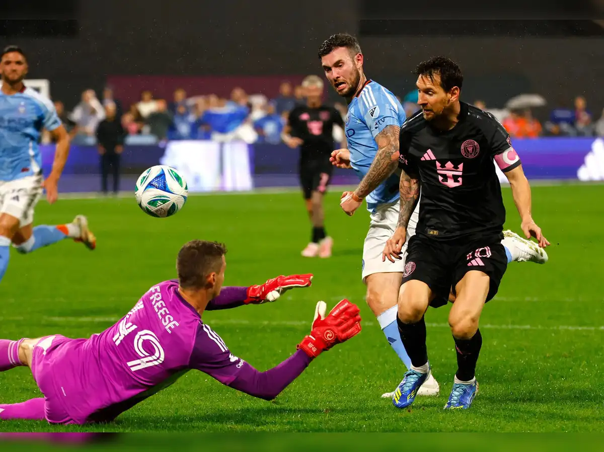 Lionel Messi nets twice as Inter Miami seal playoff spot with 4-0 win over  New York City - The Economic Times