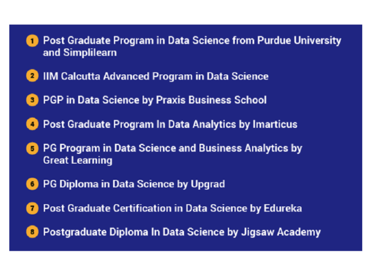 Top 8 Data Science Courses In India - The Economic Times