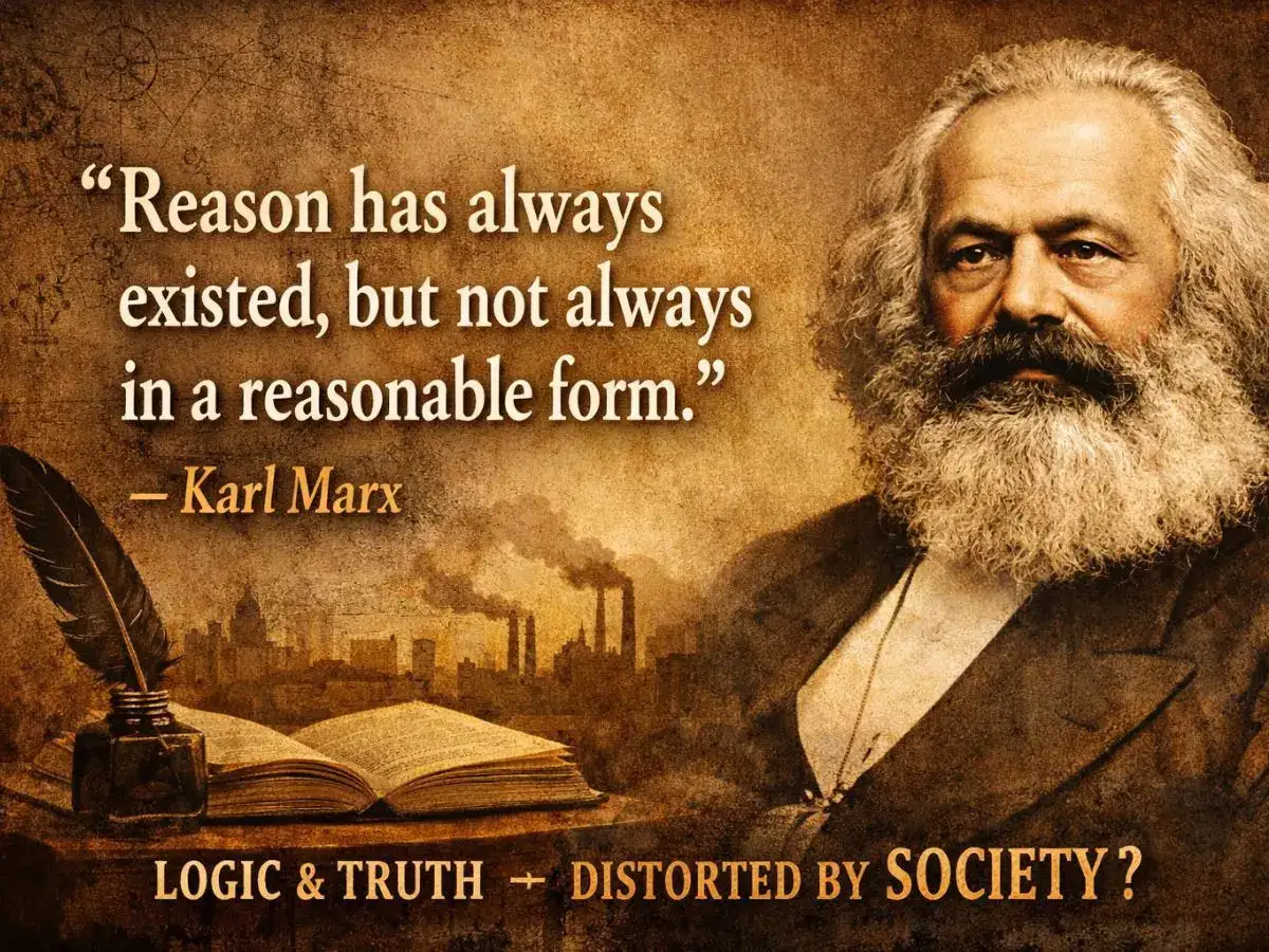 Quote of the day: What Karl Marx meant when he said \'Reason has always existed, but...\'
