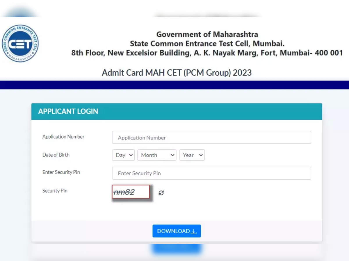 Mht Cet 2023 Registration Form Printable Forms Free Online 