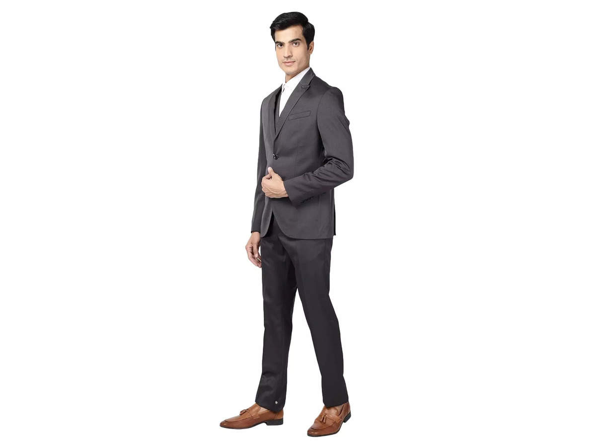 Men's 3 Piece Suit Classic Fit Forma Tux Slim Fit Solid Suit