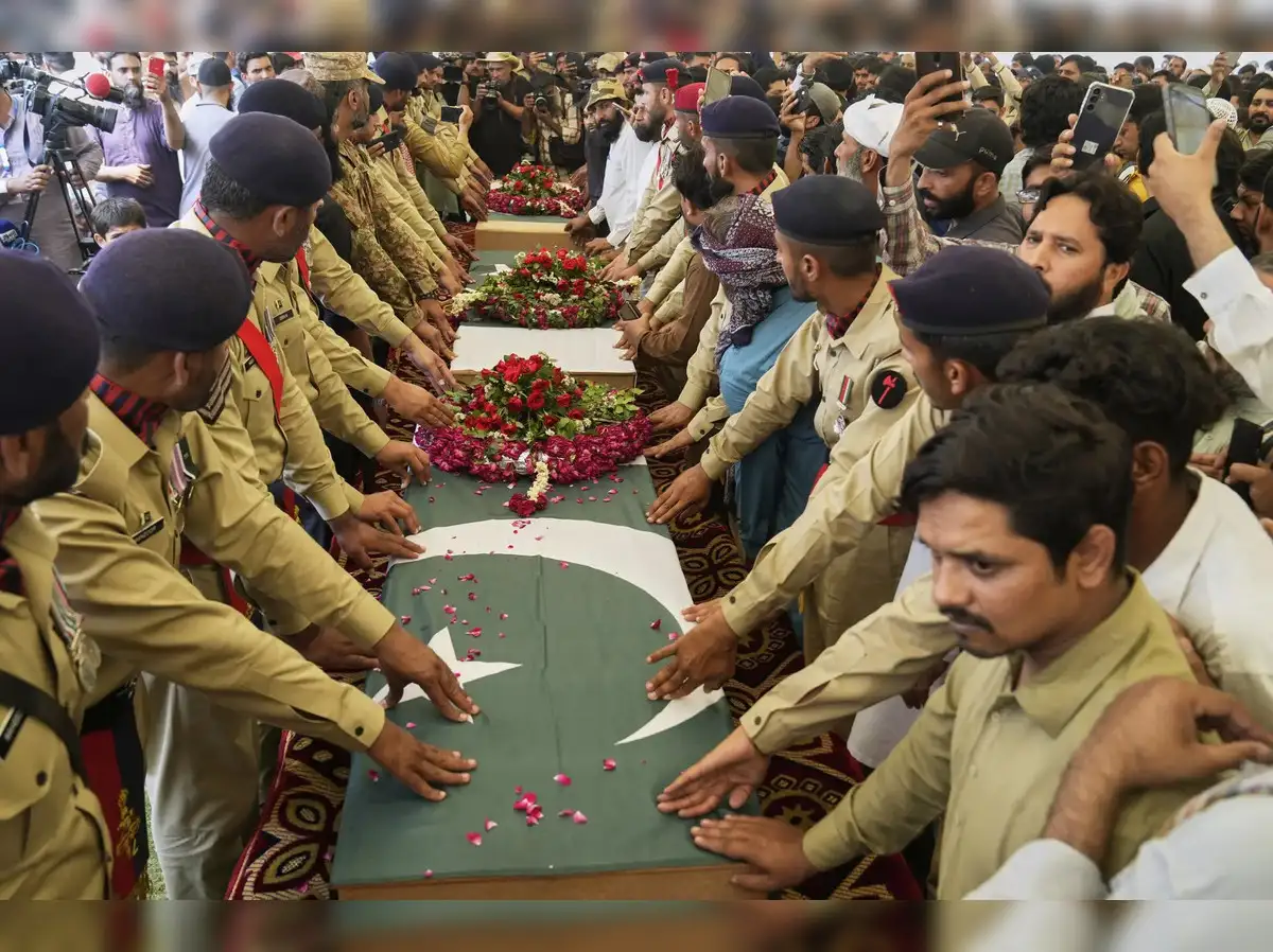 Top brass of Pak Army, police offer prayers at LeT terrorists' 'funeral'  slain in Op Sindoor - The Economic Times