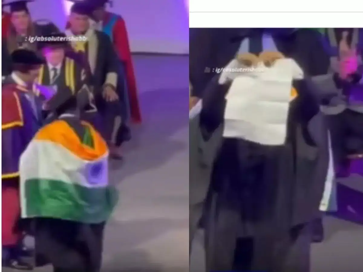 Indian student protests UK immigration policy by tearing blank paper at graduation ceremony   m.economictimes.com