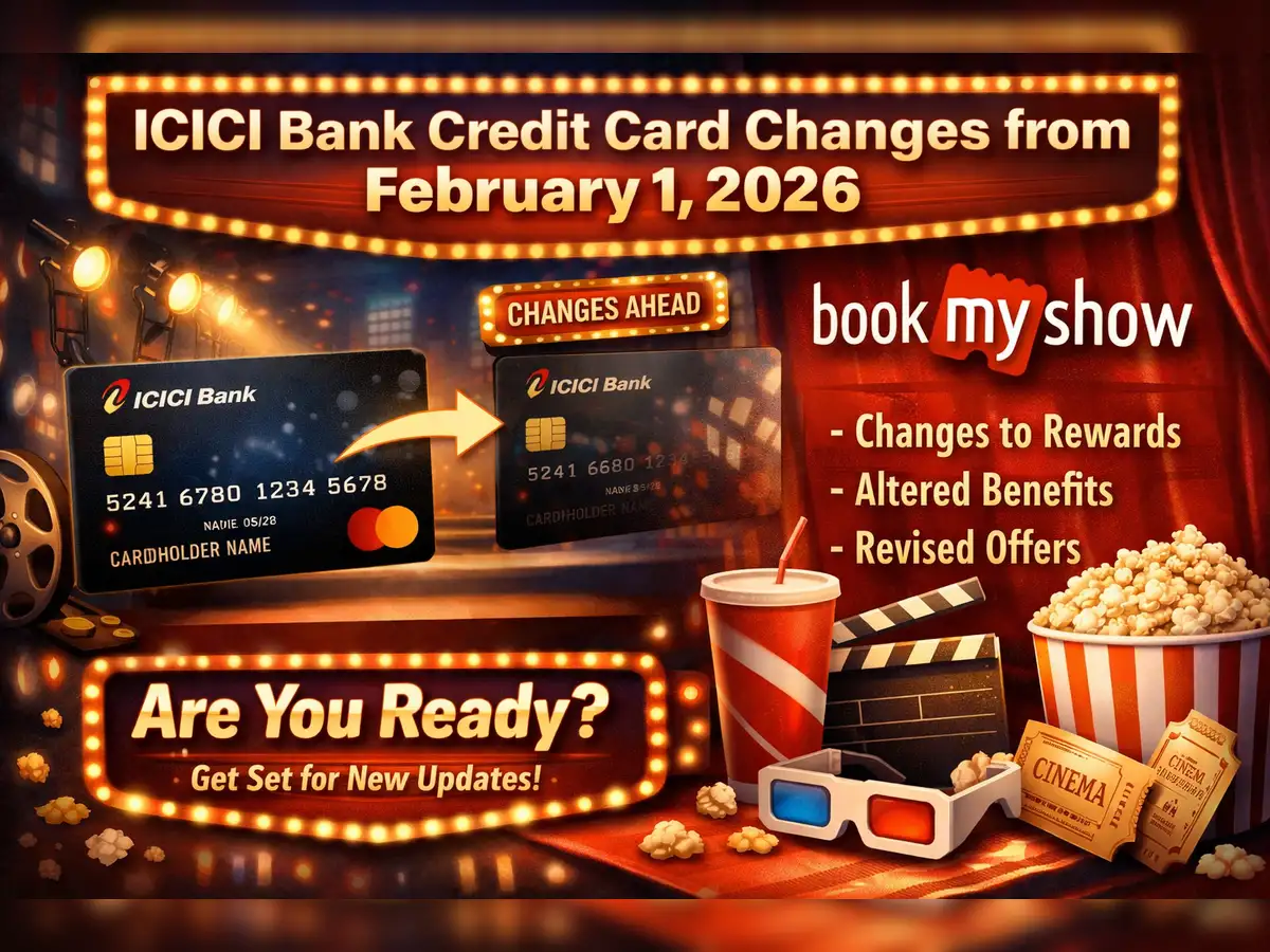 ICICI Bank credit card rule changes from February 1, 2026: BookMyShow complimentary movie benefit to be discontinued; other key changes