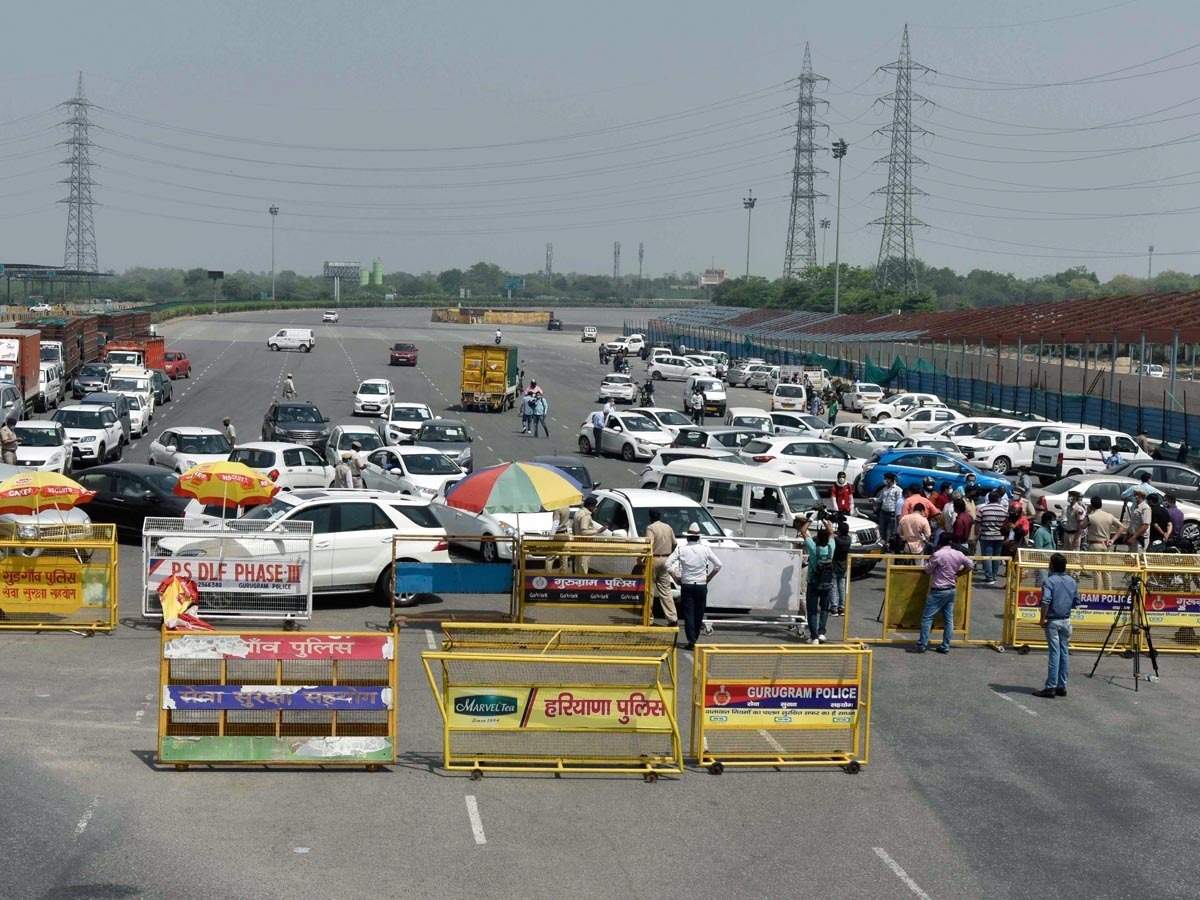 COVID-19: Delhi-Gurugram border sealed by Haryana Police - The Economic  Times