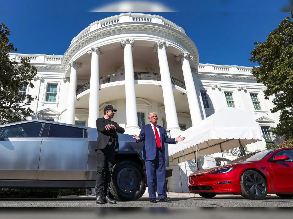 trump tesla car: Is Trump planning to get rid of his $80,000 shiny red Tesla  after feud with Elon Musk? - The Economic Times