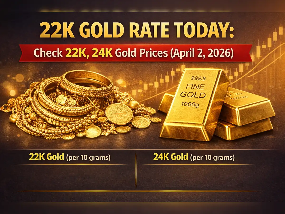 22k gold rate today: Check 22K, 24K gold prices (April 2, 2026) on Tanishq, Malabar Gold & Diamonds, Kalyan Jewellers, Joyalukkas and IBJA