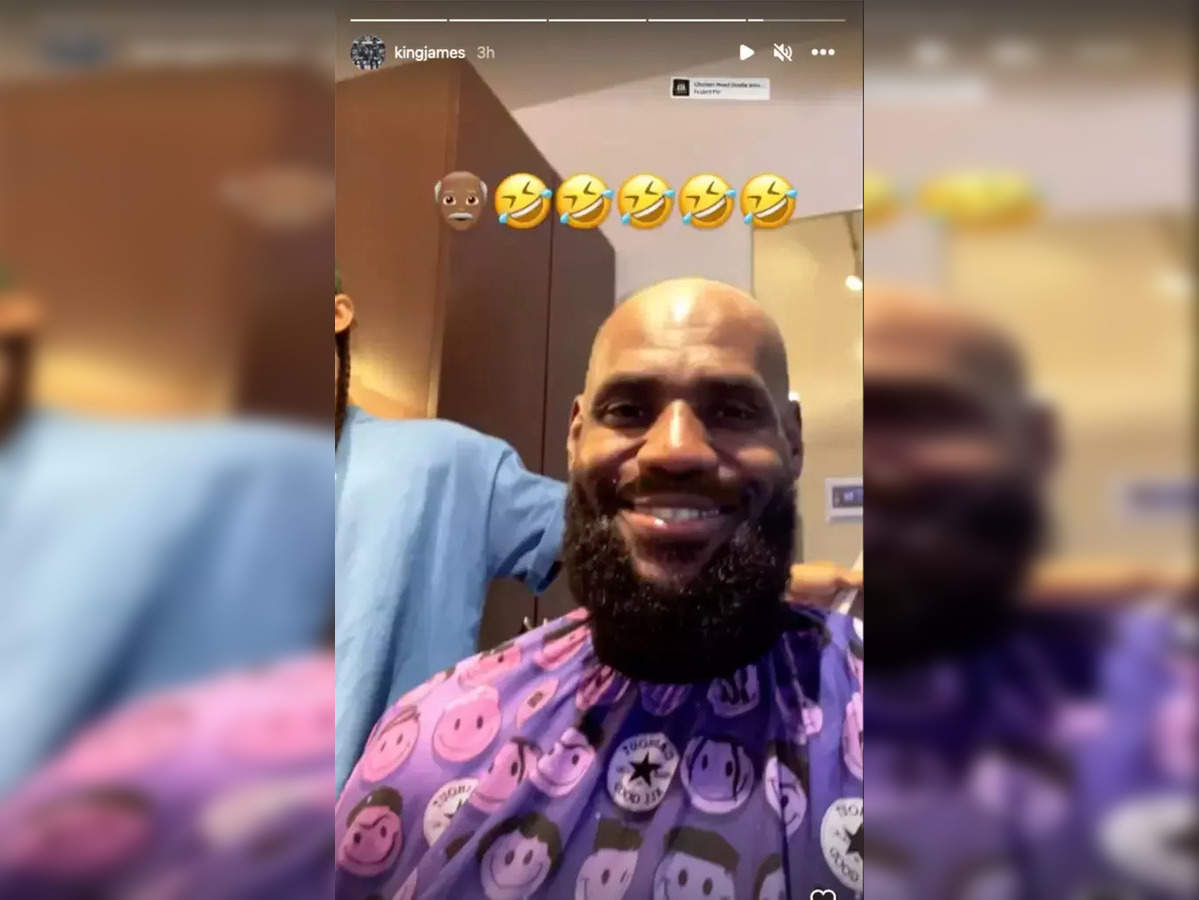 LeBron James posts photo of bald shaved head